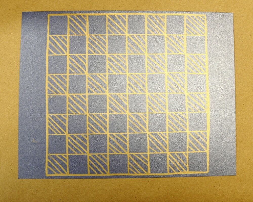 stripes in every other square on grid