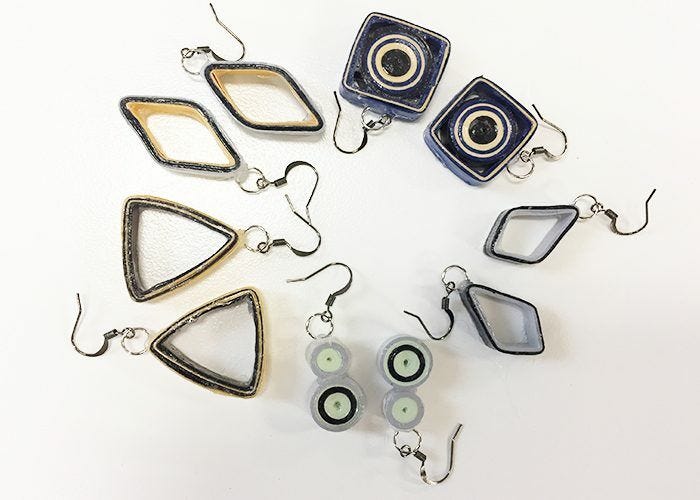 diy earrings pairs arranged in circle