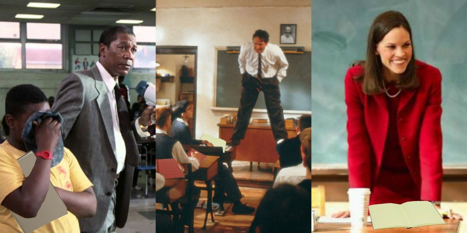 lean on me, dead poets society, freedom writers