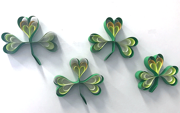 diy st. patrick’s day, paper, staples, stapler