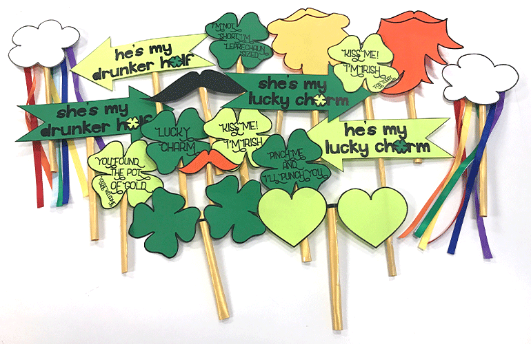 diy st. patrick’s day, paper, ribbon, cardstock, stapler, staples