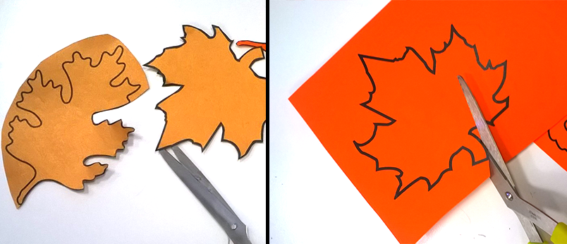 DIY Fall Table Decorations, Gold Foil Paper, Maple Leaf, Cut out 