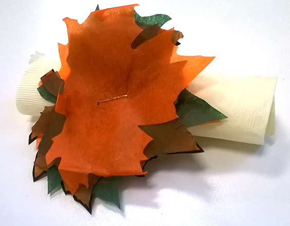 DIY Fall Table Decorations, Tissue Paper, Napkin, Leaves