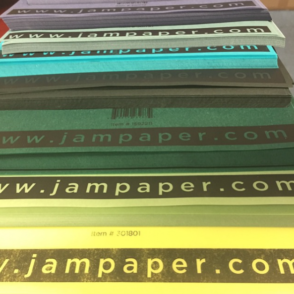 assorted stacks of jam paper colorful paper