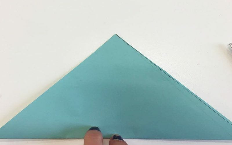 Fold square into a triangle