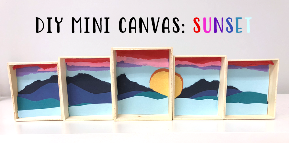 DIY Mini Canvas: Sunset