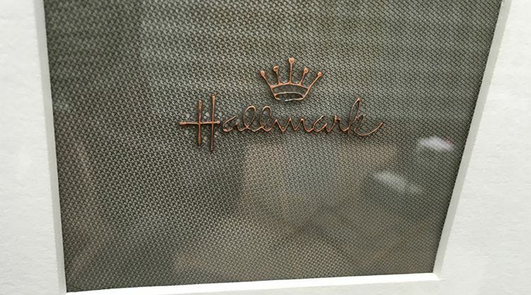 hallmark, door, sign