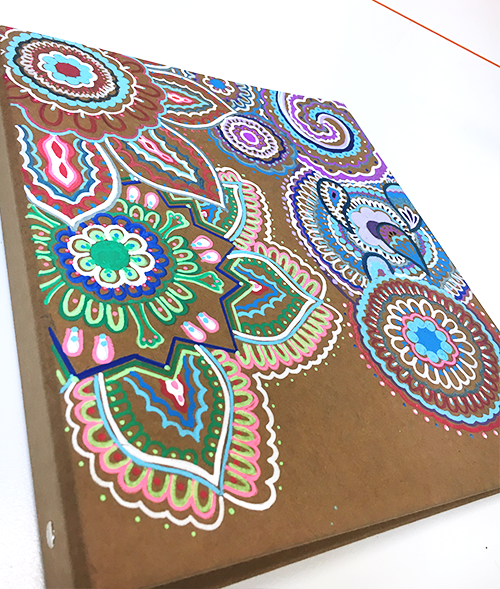 Completed DIY Henna Kraft Binder