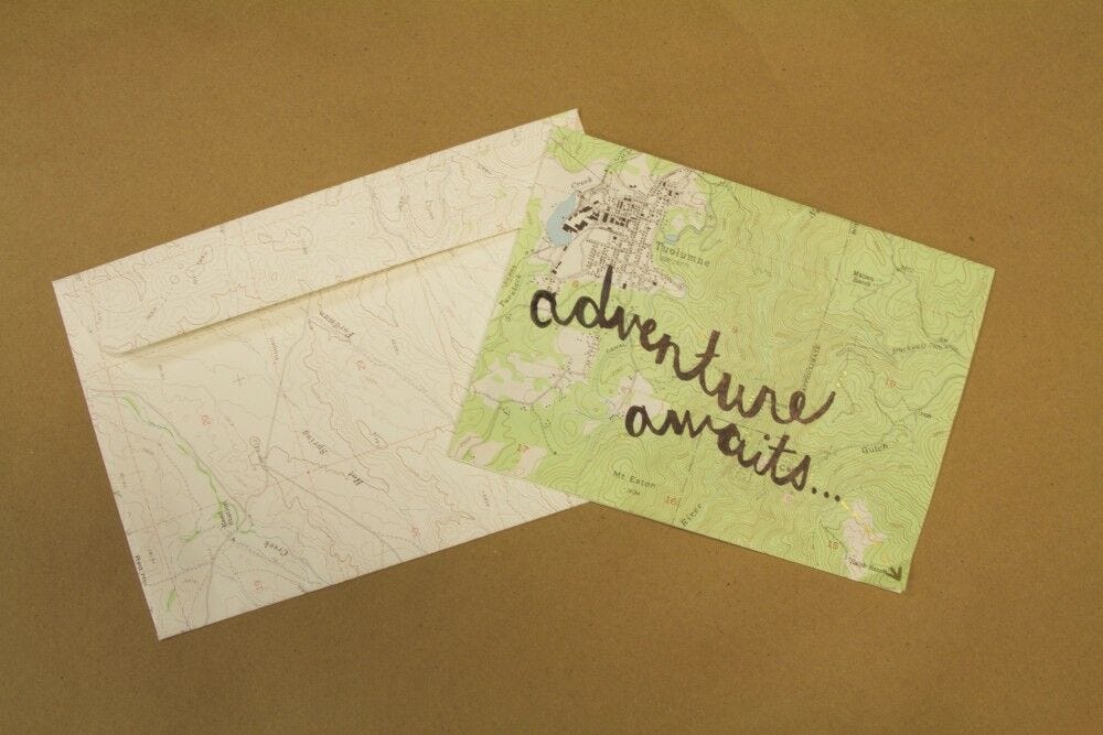 Map envelope and card