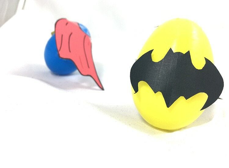 batman, superman, easter kids crafts, easter sunday, easter egg ideas