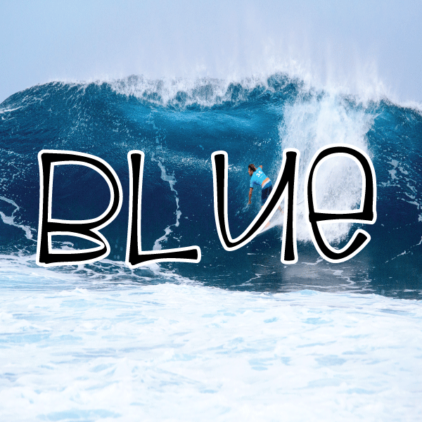 blue waves, man surfing