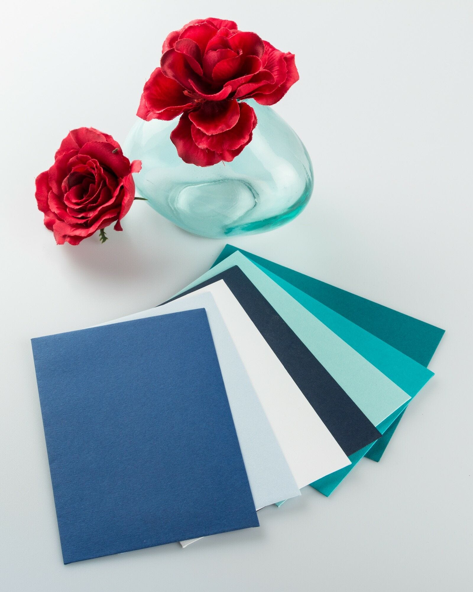 blue color coordinated paper for office