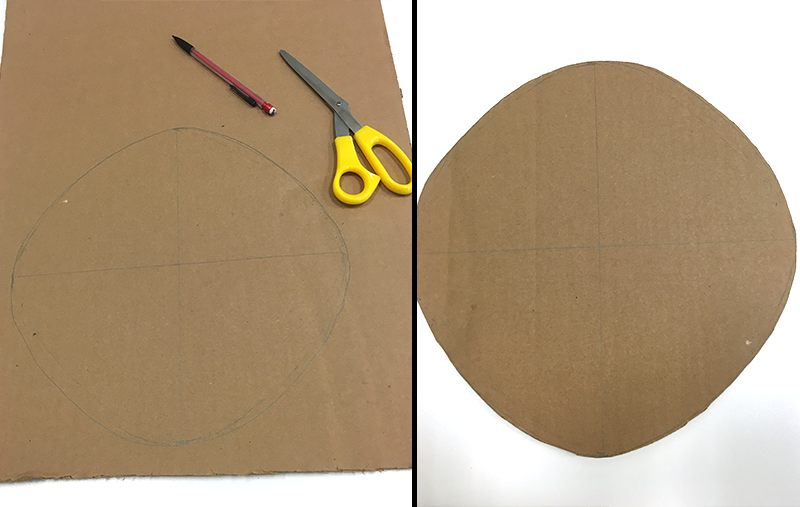 Scissors, pencil, cardboard Cardboard, pencil, scissors