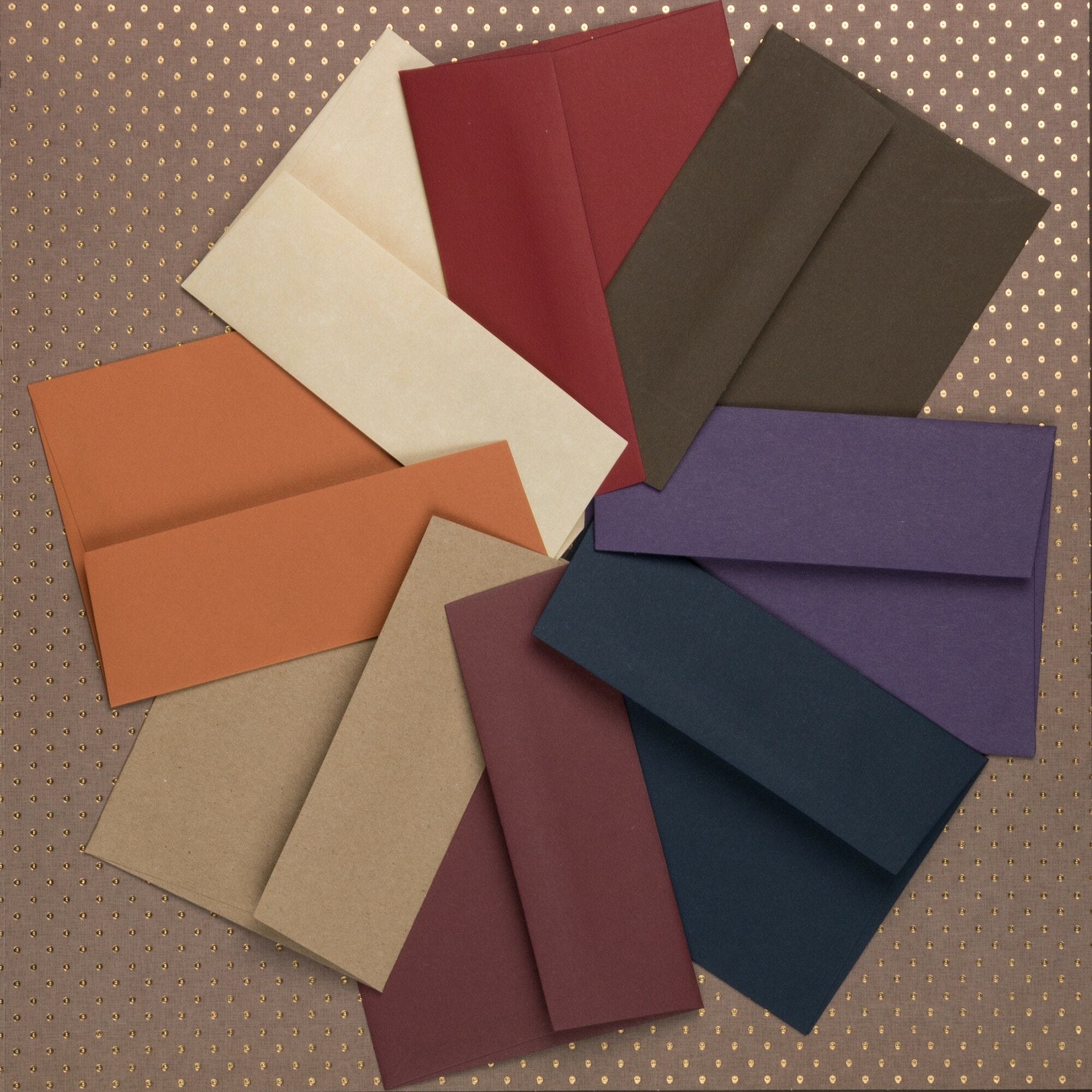 fall envelopes, color array, office, work, school