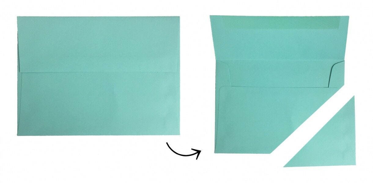 Green envelope, diy bookmarks, paper crafts 