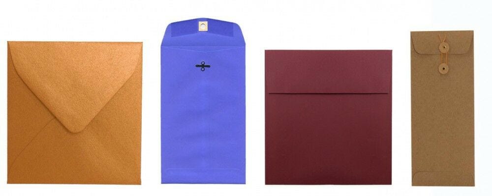 non machinable letters: colorful square envelopes and policy envelopes