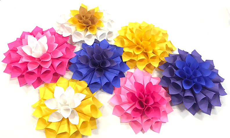 diy, diy easter flowers, paper, cardstock, hot glue