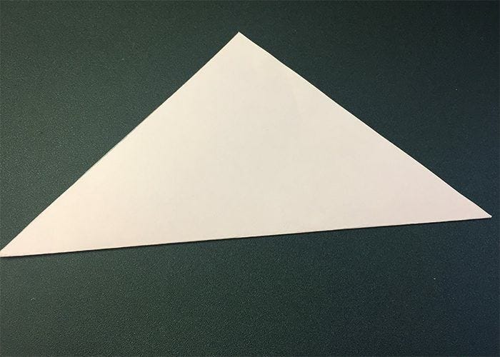 paper folded into triangle