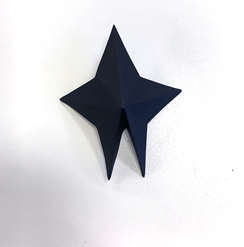 Pinched star points together Star with points pinched together
