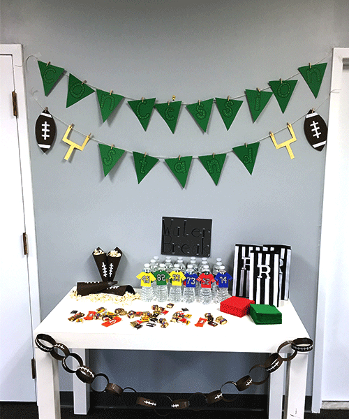 how to host a football party, diy, paper