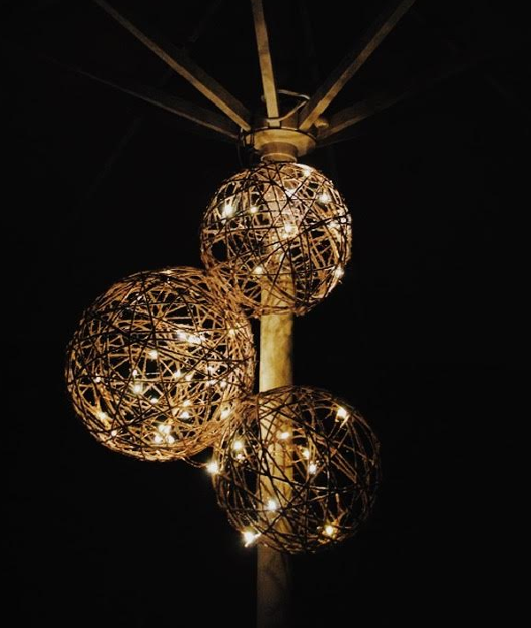 DIY twine lanterns finished completed DIY twine lanterns