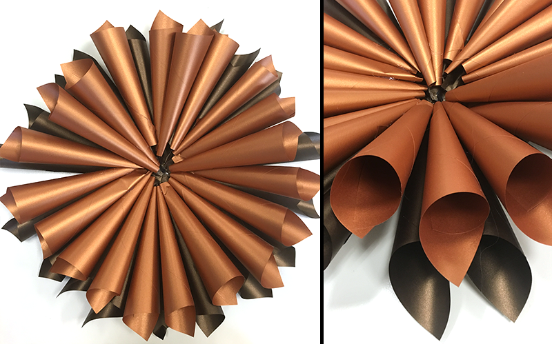 Brown and black card stock rolls Cardstock rolls