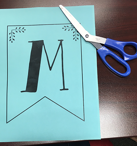 scissors, blue paper, crafts