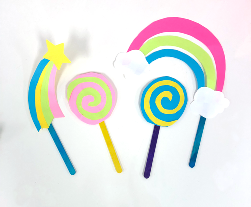 Unicorn Themed Party, rainbow prop, lollipop prop, shooting star prop