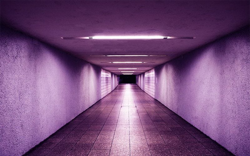 Purple hallway