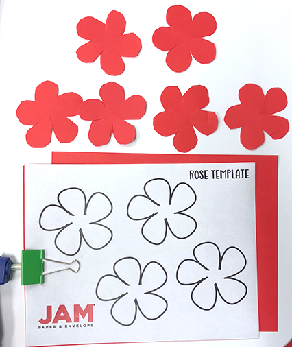 Rose Template rose template next to flower shaped cutouts