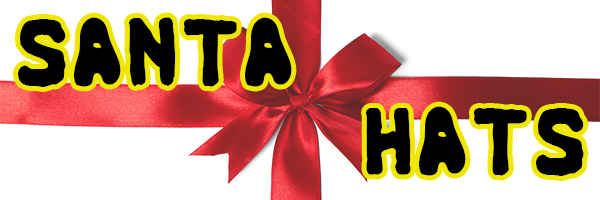 santa hats, diy, emoji wrapping paper, paper, cardstock