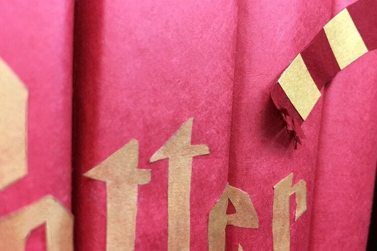 DIY harry potter book covers closeup