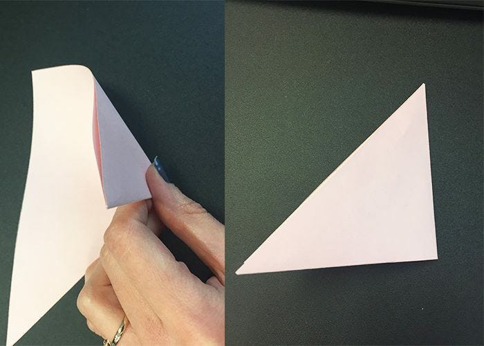 triangle folded in half