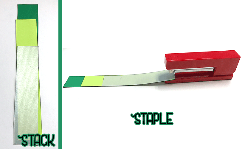 diy st. patrick's day, paper, stapler, staples