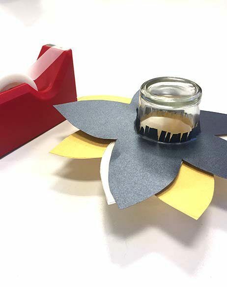 diy flower votives, diy, tape