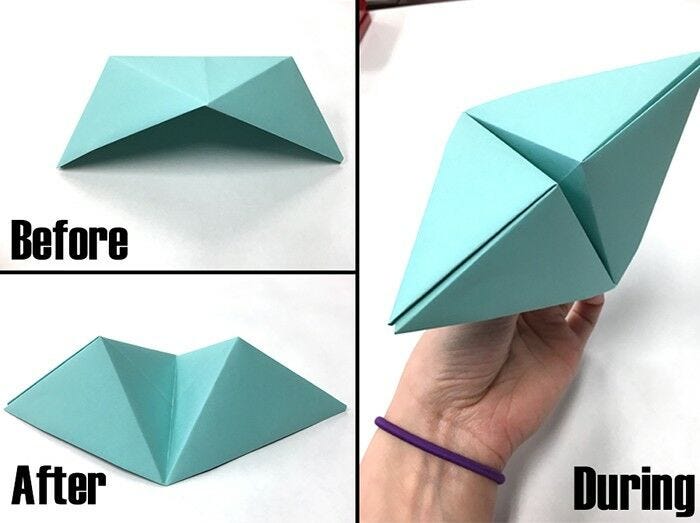 light blue paper folded paper wall art, diy wall art, paper art, how to make paper wall art