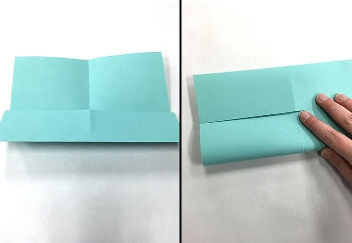 light blue paper folded paper wall art, diy wall art, paper art