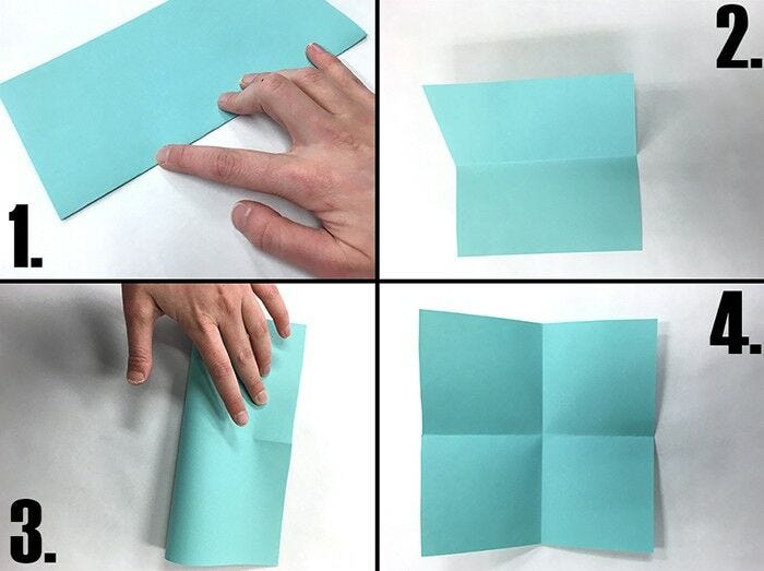 Light blue paper folded paper wall art, diy wall art, paper art