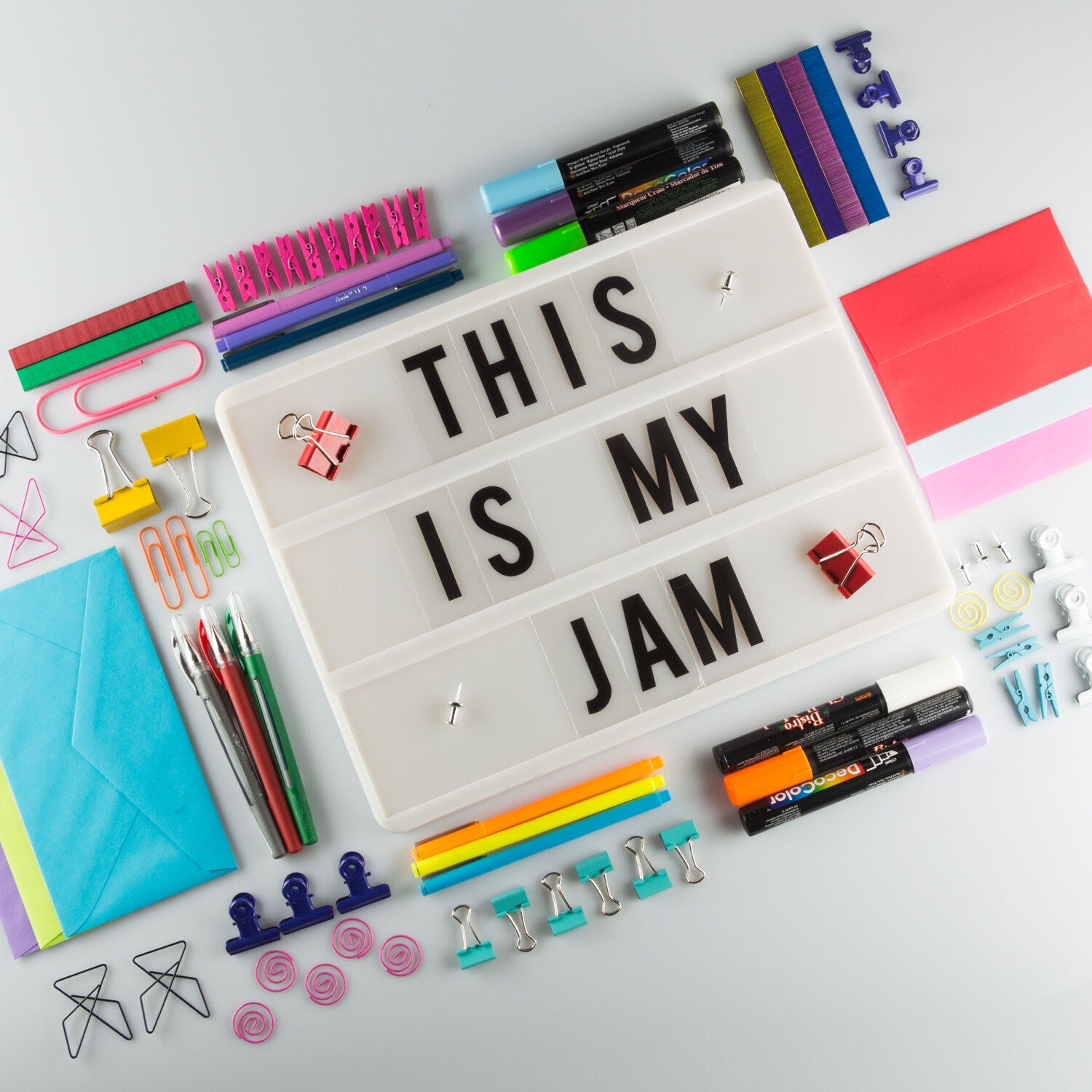 JAM, office supplies, stationery, desk, workspace