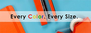 Office supplies, every color, every size. 