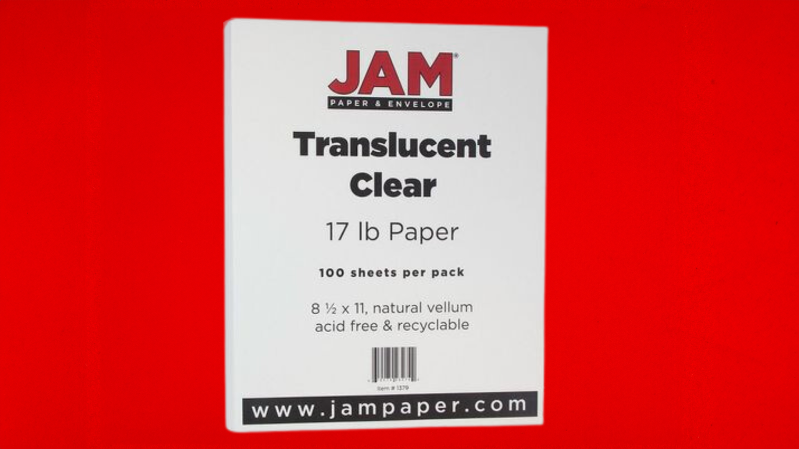 JAM Paper 8.75 x 11.5 Translucent Clear Vellum Envelopes, 25ct.