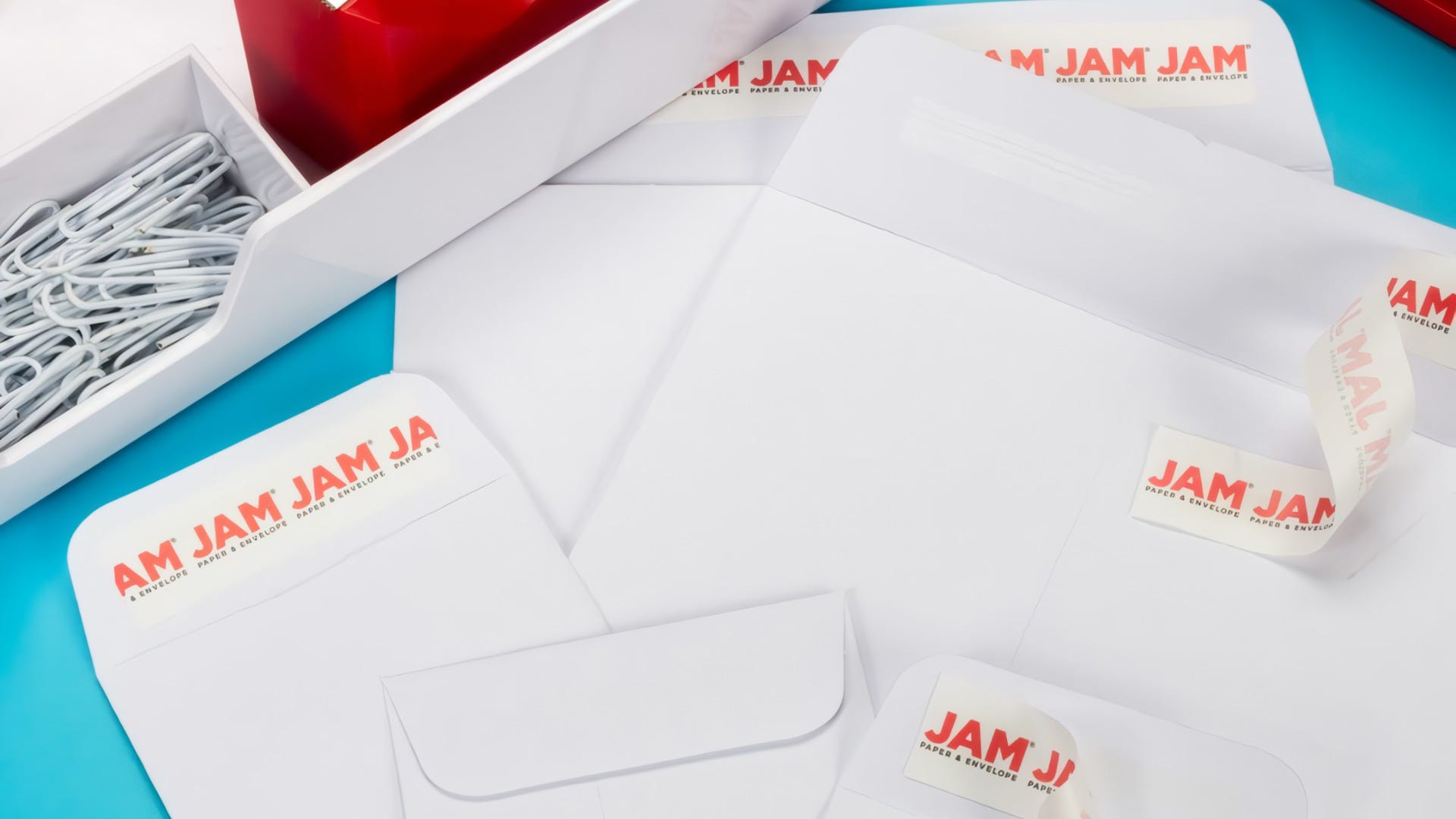 JAM Paper envelopes with peel and seal